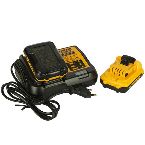 מברגת אימפקט נטענת DEWALT DCF815D2 10.8V XR - גוף קומפקטי צהוב שחור עם שתי סוללות 2 אמפר ומטען, לעבודות הרכבה ותחזוקה