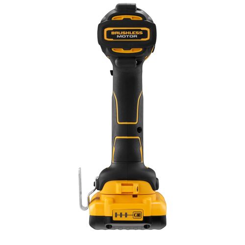 מברגת אימפקט נטענת DEWALT DCF809L2T 18V XR - גוף קצר צהוב שחור עם טבעת תאורת LED, שתי סוללות 3 אמפר ומזוודת TSTAK