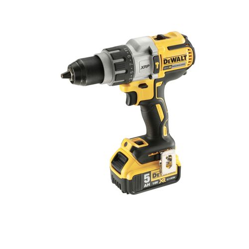 מברגה ומקדחה רוטטת נטענת DEWALT DCD996P2 18V XR - גוף צהוב שחור עם תפסן 13 מ