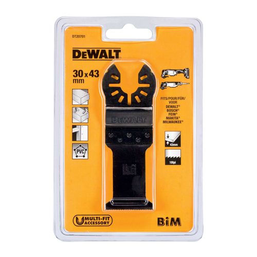 להב ישר דו מתכתי DEWALT DT20701 למולטיטול תנודתי - להב ברוחב 30 מ