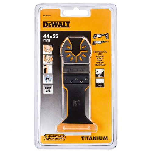 להב ישר טיטניום DEWALT DT20702 למולטיטול תנודתי - להב רחב 44 מ