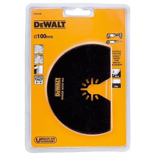להב חצי עגול מסולסל DEWALT DT20708 למולטיטול תנודתי - להב ברוחב 100 מ