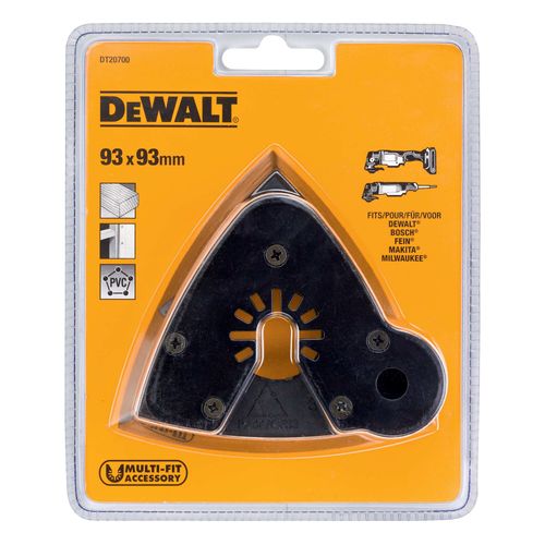 בסיס ליטוש משולש DEWALT DT20700 למולטיטול תנודתי - בסיס דלתא 93x93 מ