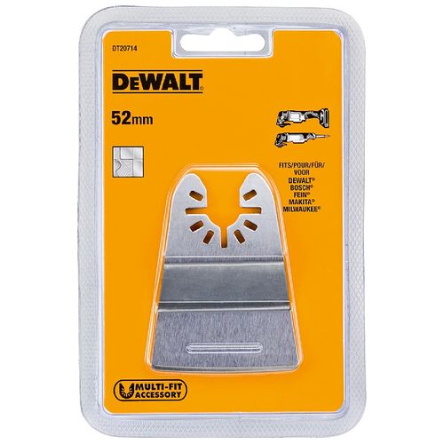 מגרד קשיח HCS DEWALT DT20714 למולטיטול תנודתי - להב גירוד ברוחב 52 מ