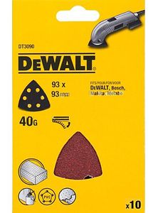 ניירות לטש משולשים גרעין 40 סט 10 יחידות - DEWALT DT3090
