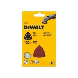 ניירות לטש משולשים גרעין 120 סט 10 יחידות - DEWALT DT3093