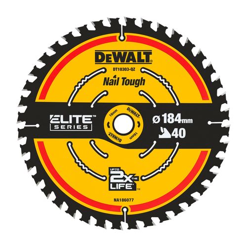 להב מסור עגול לעץ DEWALT DT10303 ELITE - קוטר 184 מ