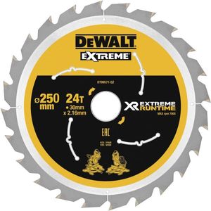 להב מסור עגול לעץ 250 מ"מ 24 שיניים - DEWALT DT99571 EXTREME Runtime
