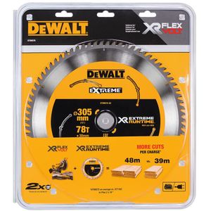 להב מסור עגול לעץ 305 מ"מ 78 שיניים - DEWALT DT99576 EXTREME Runtime