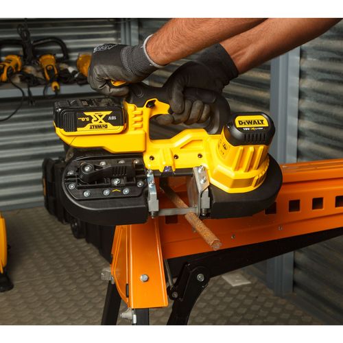 מסור סרט נטען DEWALT DCS371N 18V XR - כושר חיתוך 63 מ