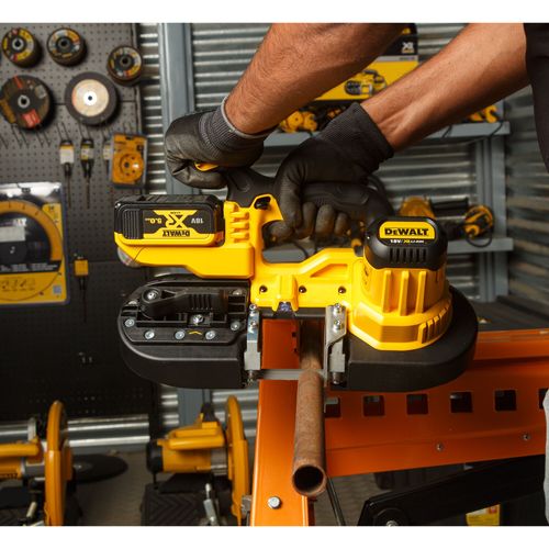 מסור סרט נטען DEWALT DCS371N 18V XR - כושר חיתוך 63 מ