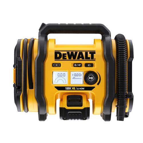 מדחס אוויר נטען DEWALT DCC018N 18V - לחץ עד 11 בר עם צג דיגיטלי, תאורת LED וצינור 75 ס