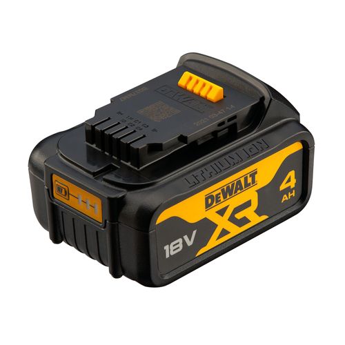 סוללת ליתיום נטענת DEWALT DCB182 XR 18V - קיבולת 4 אמפר עם מד טעינה 3 נורות LED לכלי DEWALT 18V