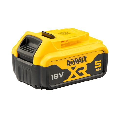 סוללת ליתיום נטענת DEWALT DCB184 XR 18V - קיבולת 5 אמפר עם מד טעינה 3 נורות LED לכלי DEWALT 18V