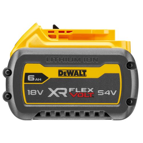 סוללת ליתיום נטענת DEWALT DCB546 XR FlexVolt 18V/54V - 6 אמפר עם מעבר מתח אוטומטי ומד טעינה 3 נורות LED