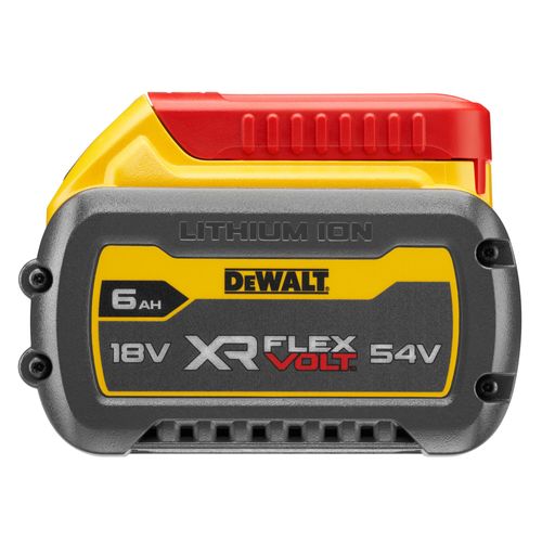 סוללת ליתיום נטענת DEWALT DCB546 XR FlexVolt 18V/54V - 6 אמפר עם מעבר מתח אוטומטי ומד טעינה 3 נורות LED