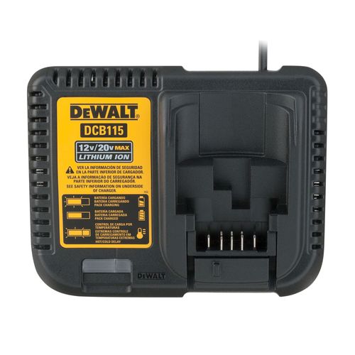 מטען רב-מתחי DEWALT DCB115 XR - טעינת סוללות ליתיום 10.8V עד 18V בזרם 4 אמפר עם חיווי LED