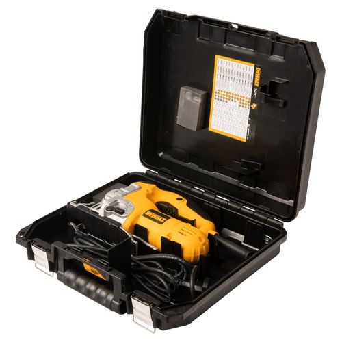 מסור אנכי DEWALT DW331K - מסור מקצועי 701 וואט עם 4 מצבי פנדל לחיתוך עומק בעץ ובמתכת
