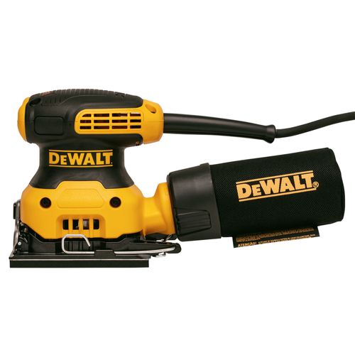 מלטשת מרובעת DEWALT DWE6411 - מלטשת גימור 230 וואט לנייר רבע גיליון עם שקית איסוף אבק