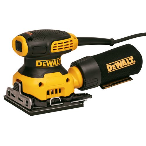 מלטשת מרובעת DEWALT DWE6411 - מלטשת גימור 230 וואט לנייר רבע גיליון עם שקית איסוף אבק