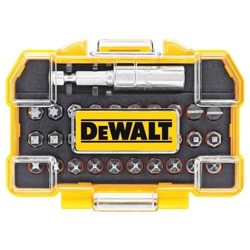 סט ביטים DEWALT DT71562 32 יחידות - ביטים בציפוי טיטניום עם מחזיק מגנטי בקופסת נשיאה קשיחה