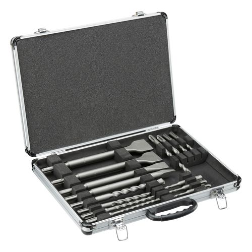 סט מקדחים ואיזמלים DEWALT DT9679 SDS-Plus 15 חלקים - מקדחים ואיזמלים בקופסת אלומיניום לקידוח וחציבה בבטון