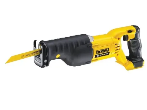 מסור חרב נטען DEWALT DCS380N 18V XR - גוף בלבד עם נעל מתכווננת ותפס להב ללא מפתח לעבודות פירוק וחיתוך צנרת