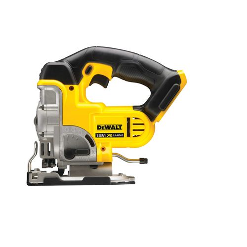 מסור אנכי נטען DEWALT DCS331N 18V XR - גוף בלבד עם נעל מוטה, פעולת מטוטלת ותפס להב T ללא מפתח