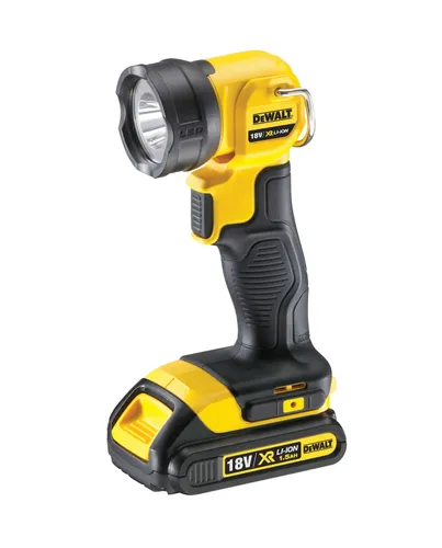 פנס עבודה נטען DEWALT DCL040 18V XR - גוף בלבד עם ראש מסתובב, מגנט לתלייה ותפסן חגורה להארת נקודת עבודה