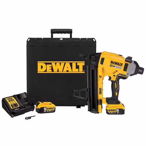 אקדח מסמרים נטען DEWALT DCN890P2 18V XR לבטון - ערכה עם שתי סוללות 5 אמפר, מטען, חרטומים ומוט הארכה