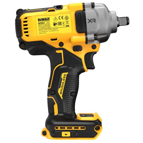 מפתח בוקסות נטען DEWALT DCF891N 18V XR Mid Torque - גוף בלבד בהינע 1/2 אינץ' עם טבעת החזקה ותאורת LED