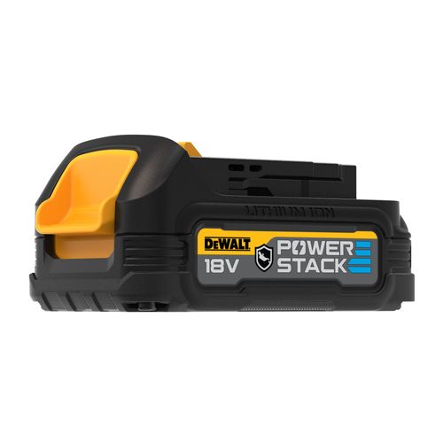 סוללת ליתיום נטענת DEWALT DCBP034G POWERSTACK 18V 1.7 אמפר - סוללה קומפקטית בתאי פאוץ' עם חיווי טעינה בשלוש נורות