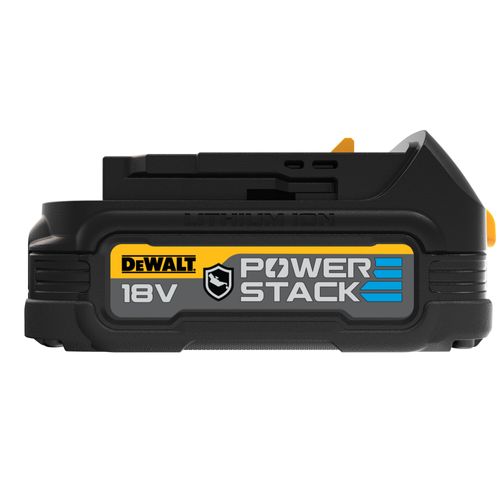 סוללת ליתיום נטענת DEWALT DCBP034G POWERSTACK 18V 1.7 אמפר - סוללה קומפקטית בתאי פאוץ' עם חיווי טעינה בשלוש נורות