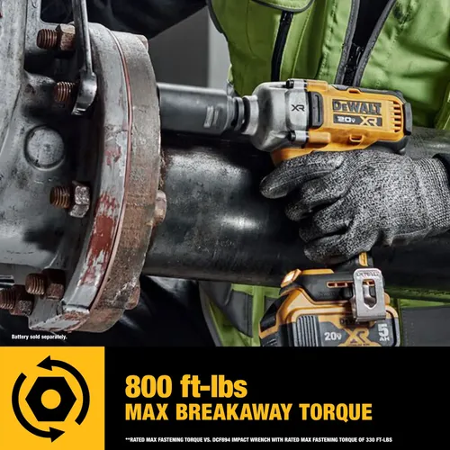 מפתח בוקסות נטען DEWALT DCF891P2 18V XR Mid Torque - ערכה עם שתי סוללות 5 אמפר, מטען ומזוודת נשיאה