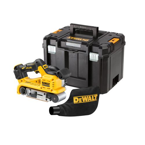 מלטשת סרט נטענת DEWALT DCW220NT 18V XR - גוף בלבד עם סרט 75x533 מ