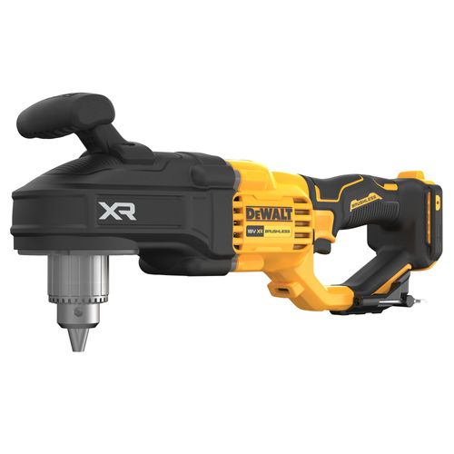 מקדחת זווית נטענת DEWALT DCD444N 18V XR - גוף בלבד עם ראש זוויתי, תפסנית 13 מ