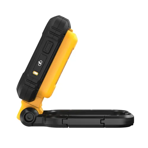 פנס עבודה נטען DEWALT DCL182 USB-C 1,000 לומן - פנס עם ראש מסתובב, מגנטים לקיבוע וקרבינר לתלייה