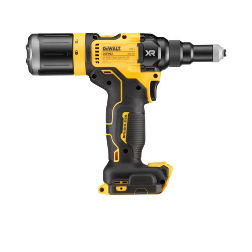 מכשיר ניטים נטען DEWALT DCF403NT 18V XR - גוף בלבד לניטים עד 4.8 מ