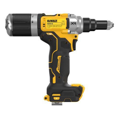 מכשיר ניטים נטען DEWALT DCF414NT 18V XR - גוף בלבד לניטים עד 6.4 מ