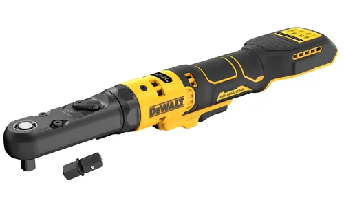 מפתח ראצ'ט נטען DEWALT DCF510N 18V XR - גוף בלבד עם הינע מתחלף 1/2 ו-3/8 אינץ' וראש אטום לעבודה בתא מנוע