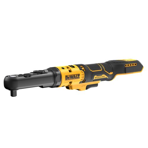 מפתח ראצ'ט נטען DEWALT DCF510N 18V XR - גוף בלבד עם הינע מתחלף 1/2 ו-3/8 אינץ' וראש אטום לעבודה בתא מנוע