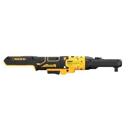 מפתח ראצ'ט נטען DEWALT DCF510N 18V XR - גוף בלבד עם הינע מתחלף 1/2 ו-3/8 אינץ' וראש אטום לעבודה בתא מנוע