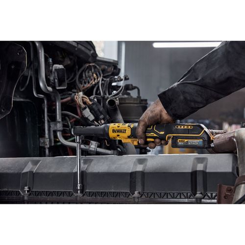 מפתח ראצ'ט נטען DEWALT DCF510N 18V XR - גוף בלבד עם הינע מתחלף 1/2 ו-3/8 אינץ' וראש אטום לעבודה בתא מנוע