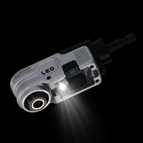 מתאם ביטים זוויתי DEWALT DTLRA EXTREME FLEXTORQ - מתאם 1/4 אינץ' עם תאורת LED נטענת USB להברגה בפינות חשוכות
