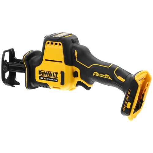 מסור חרב נטען תת-קומפקטי DEWALT DCS369N 18V XR - גוף בלבד לעבודה ביד אחת עם נעל נשענת ווו תלייה