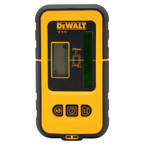 קולט קרן לייזר ירוק DEWALT DE0892G - קולט עם מסך LCD כפול, חיווי קולי, מגנטים ומלחציים למוט מדידה