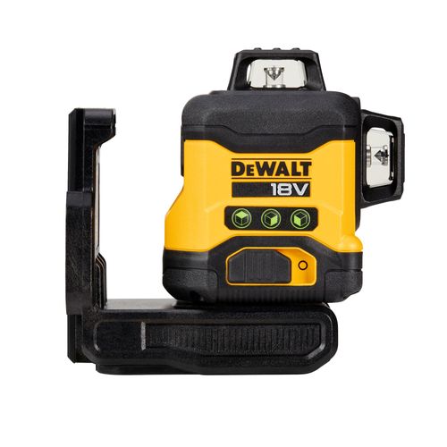 פלס לייזר ירוק נטען DEWALT DCLE34031N 18V XR - גוף בלבד עם שלושה מעגלי לייזר 360 מעלות ומזוודת נשיאה