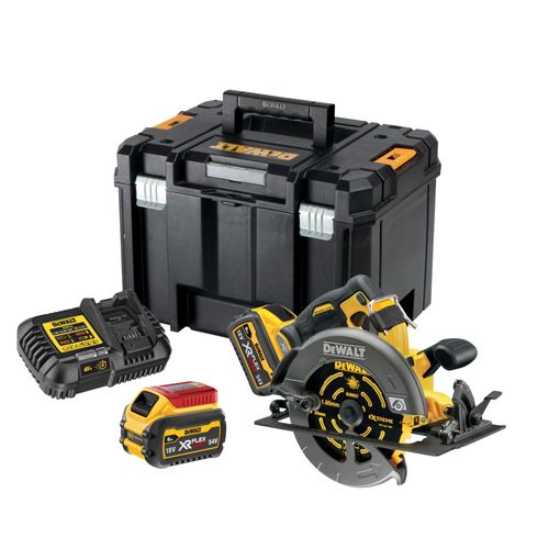 משחזת זווית נטענת DEWALT DCG418T2 54V FlexVolt 125 מ