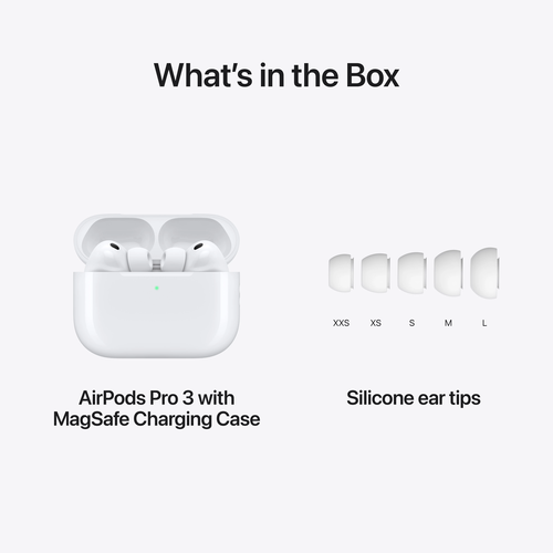 אוזניות אלחוטיות Apple AirPods Pro 3 True Wireless ANC - יבואן רשמי אפל