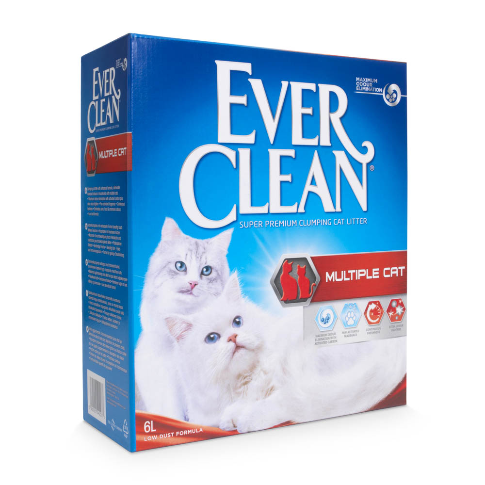 חול לחתול אברקלין Ever Clean Multiple Cat לבתים עם יותר מחתול אחד  6 ליטר
